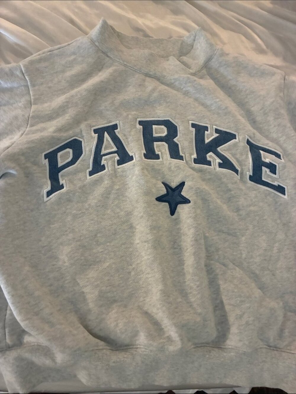 Parke Grey & Blue Star Sweatshirt (Worn 1-2 Times)